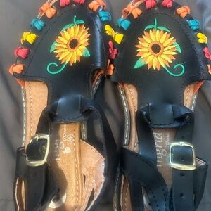 Colorful Sunflower Sandals